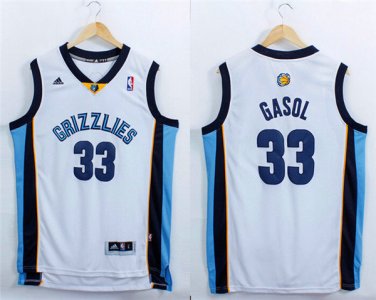 Maillot De Basket Memphis Grizzlies Marc Gasol 33 Tissus Sportif Fans Edition Blanc